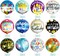 24 Pcs Happy Birthday Foil Balloons 18 inch Round Helium Floating Mylar Balloon Inflatable Balloons for Birthday Party Decorations Supplies,12 Patterns